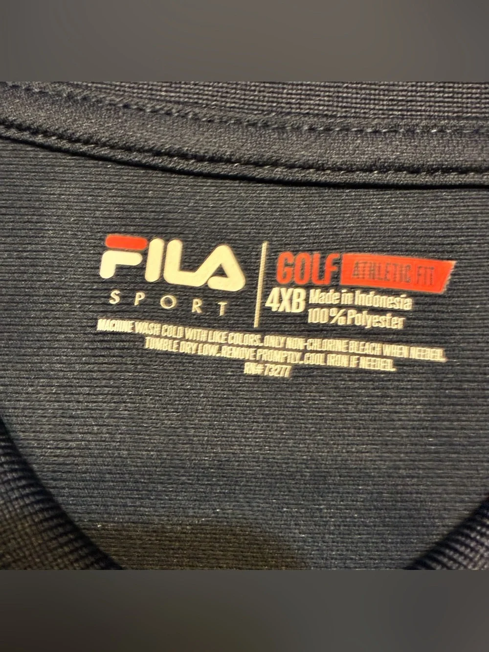 Men’s Fila Sport Athletic Fit Blue Navy Golf Polo Tee Shirt Sports Top 4XL